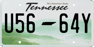 TN license plate U5664Y