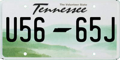 TN license plate U5665J