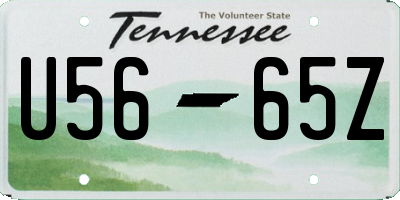 TN license plate U5665Z