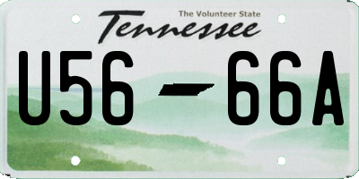 TN license plate U5666A
