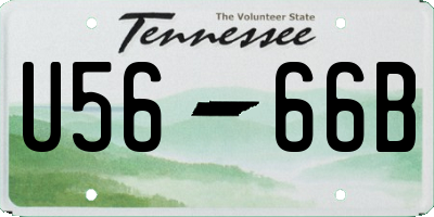 TN license plate U5666B