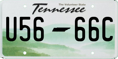 TN license plate U5666C