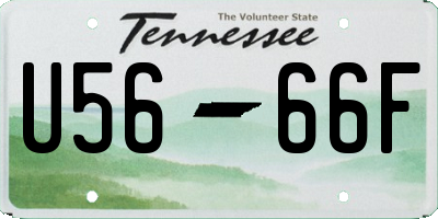 TN license plate U5666F