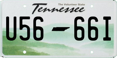 TN license plate U5666I