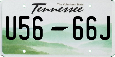 TN license plate U5666J