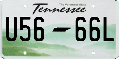 TN license plate U5666L