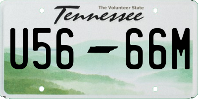 TN license plate U5666M
