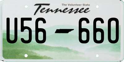TN license plate U5666O