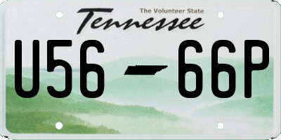 TN license plate U5666P