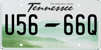 TN license plate U5666Q