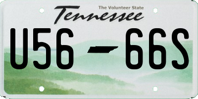 TN license plate U5666S