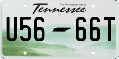 TN license plate U5666T