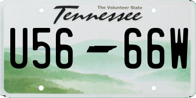 TN license plate U5666W