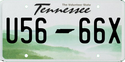TN license plate U5666X