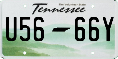TN license plate U5666Y