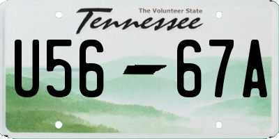 TN license plate U5667A