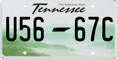 TN license plate U5667C
