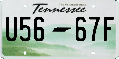 TN license plate U5667F