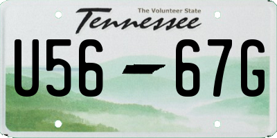 TN license plate U5667G