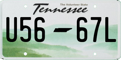 TN license plate U5667L