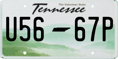TN license plate U5667P