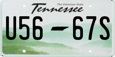 TN license plate U5667S