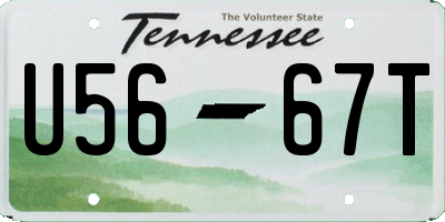 TN license plate U5667T