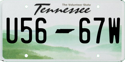 TN license plate U5667W