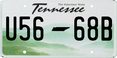 TN license plate U5668B
