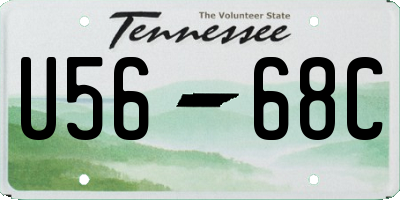 TN license plate U5668C