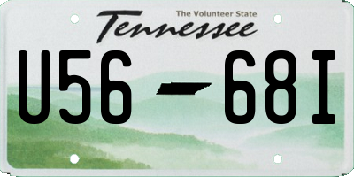 TN license plate U5668I