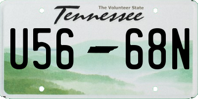 TN license plate U5668N