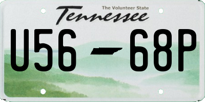 TN license plate U5668P