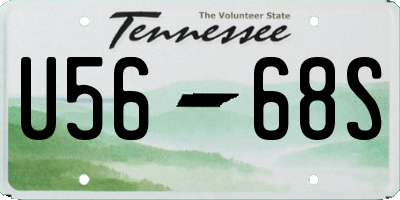 TN license plate U5668S
