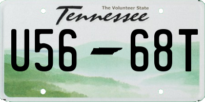 TN license plate U5668T