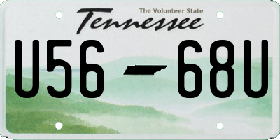 TN license plate U5668U