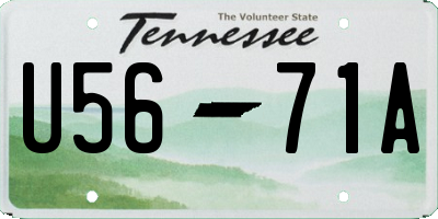 TN license plate U5671A