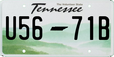 TN license plate U5671B