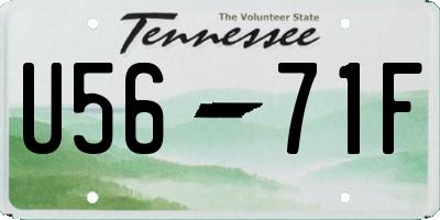 TN license plate U5671F
