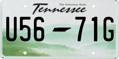 TN license plate U5671G