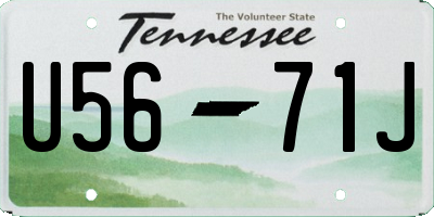 TN license plate U5671J