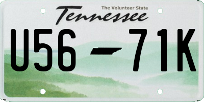 TN license plate U5671K
