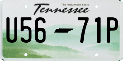 TN license plate U5671P