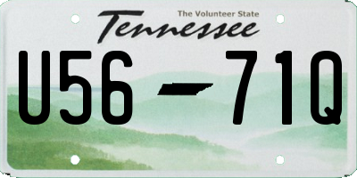 TN license plate U5671Q