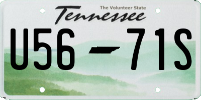 TN license plate U5671S
