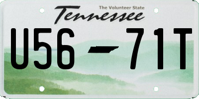 TN license plate U5671T