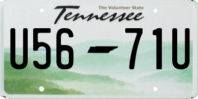 TN license plate U5671U