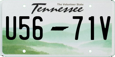 TN license plate U5671V