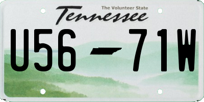 TN license plate U5671W