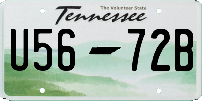 TN license plate U5672B